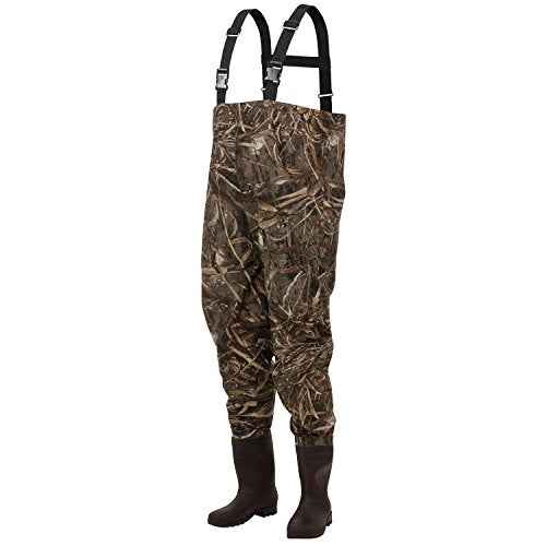 FROGG TOGGS Rana II PVC Bootfoot Camo Waterproof Fishing Chest Wader for Fishing, Cleated Outsole