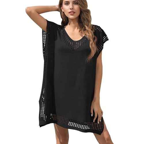Chalier Hollow Out Swimsuit Coverup for Women, Womens Bathing Suit Beach Cover Up Swimwear Dress