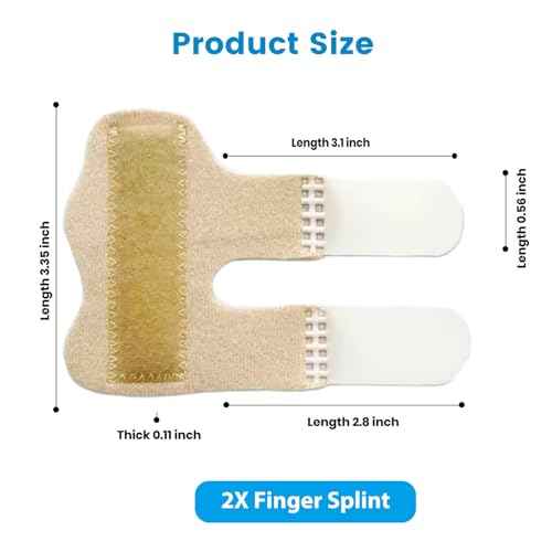 Finger Splints, Finger Brace for Trigger Finger - Broken Finger - Arthritis - Straightening - Support for Index - Middle - Ring