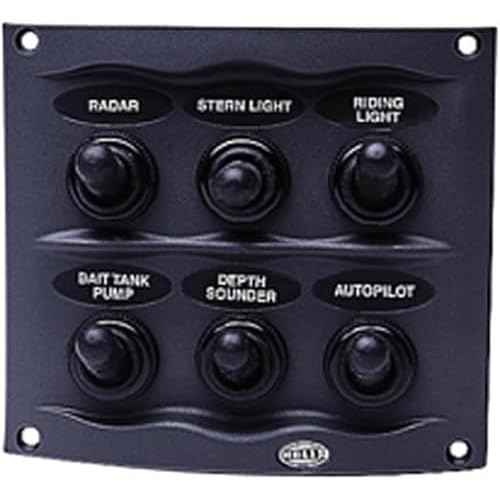 HELLA H73070041 Gray 2-Row 6-Way Compact Switch Panel, Multi, 2.17" D x 4.21" W x 3.74" H