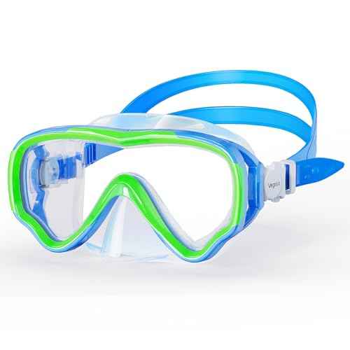 Kids Swim Goggles with Nose Cover, Anti Fog Wide View Clear Swim Mask for Kids Youth 3-15, Anti-Shattered No-leak