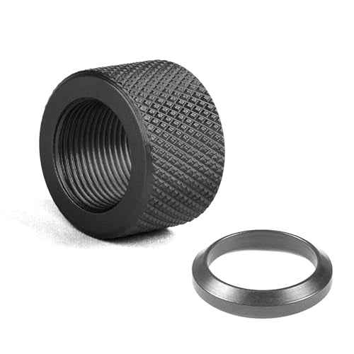 5/8 inch x24 Thread Protector Steel w/ 5/8 inch x24 Crush Washe (5/8x24-Black)