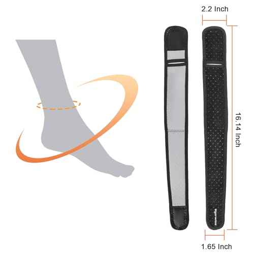 Achilles Tendonitis Brace, 1Pcs Adjustable Achilles Ankle Strap for Men, Gray Ankle Brace with Silicone Pad for Achilles Pain, Running, Cycling, Hiking, Sports