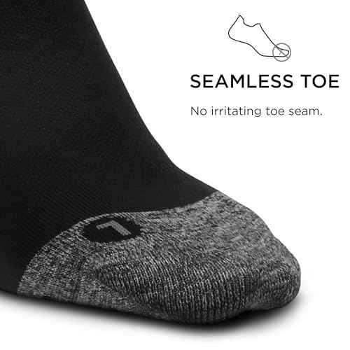 Feetures Plantar Fasciitis Relief Ultra Light Cushion Ankle Sock - Tab Socks with Heel Tab