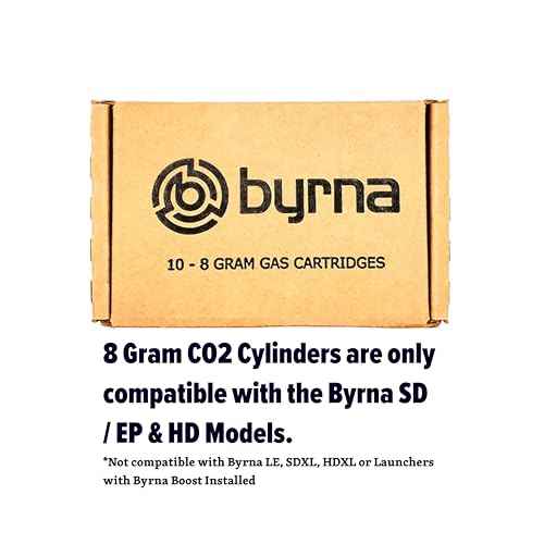 Byrna 8 Gram CO2 + Oiler Cartridges | 10 Count Pack | for Byrna SD/CL/HD/EP - (9 CO2 + 1 Oiler Cylinders)