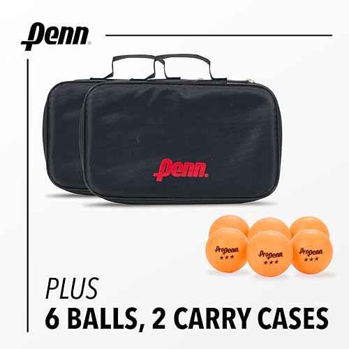 Penn 5.0 Professional Ping Pong Paddles - Choose Single Table Tennis Paddle, or Deluxe 2 or 4 Player Kit with Balls and Storage Case