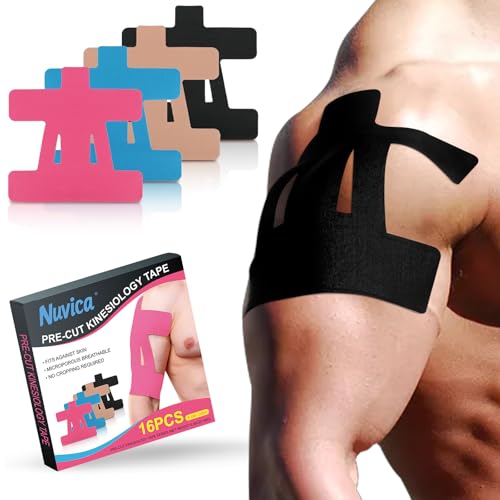 Kinesiology Tape for Shoulder Precut-16PCS,Shoulder Tape for Pain Relief-Waterproof and Breathable£¬Tape for Shoulder Support & Muscle