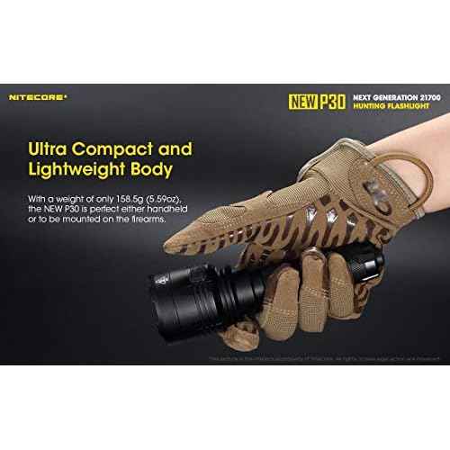 Nitecore New P30 Next Generation Hunting Flashlight - 1000 Lumens - 1x USB-C Rechatgeable Battery Included
