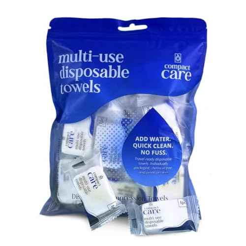 Compressed Towels ? Travel Towels for Cleaning, Camping, Gym, Hiking, Baby, Emergency Use ? 100% Cotton, Chemical-Free, Expands with Water ? Portable & Reusable (40 pcs)