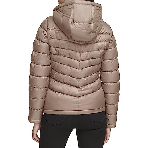 Kenneth Cole Women's Solid Hooded Puffer Jacket