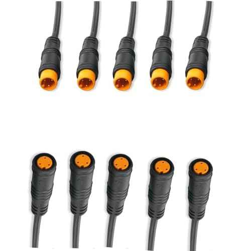 Julet 4Pin 3pin 2pin Male Female Waterproof Cable Electric Bike Extension Cable Connector