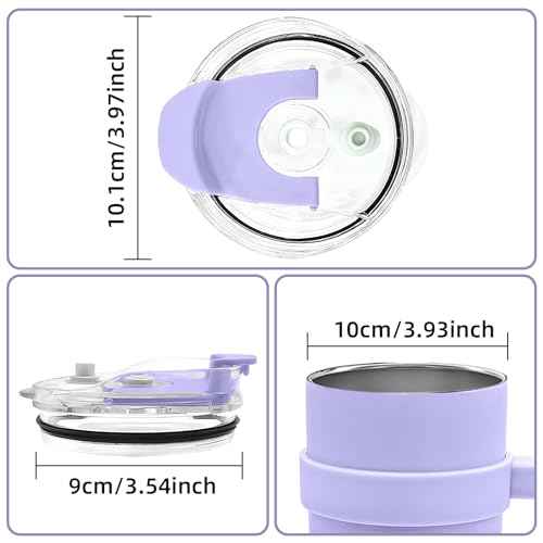 30/40 oz Tumbler Replacement Lids,1pack Spill Proof Straw Lids for YETI,Old Style RTIC,Ozark Trail and More,for Travel Tumblers,Stainless Steel Tumblers,Straw and Sippy Friendly(Purple)