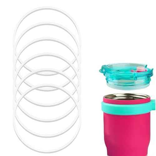 Joshey Tumbler Lid Rubber Seal Replacement Compatible with Reduce Kids Coldee 2.0 Mug 14 oz, 18 oz, 6Pcs BPA-Free Silicone Gasket Accessories