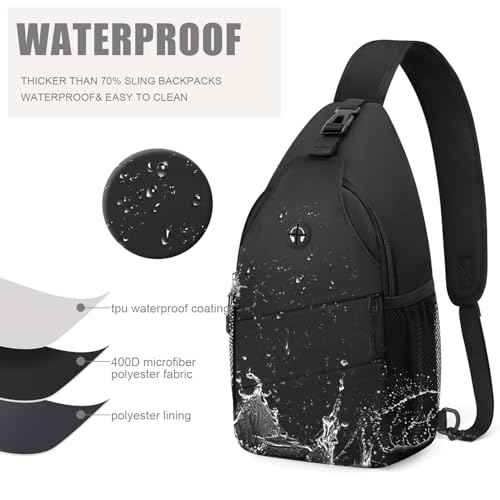 Crossbody Bags for Women Men Trendy Sling Bag Backpack Casual Chest Bag with Convertible Shoulder Strap
