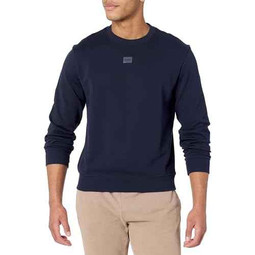 HUGO Men's Tonal Center Logo Pullover Sweatshirt