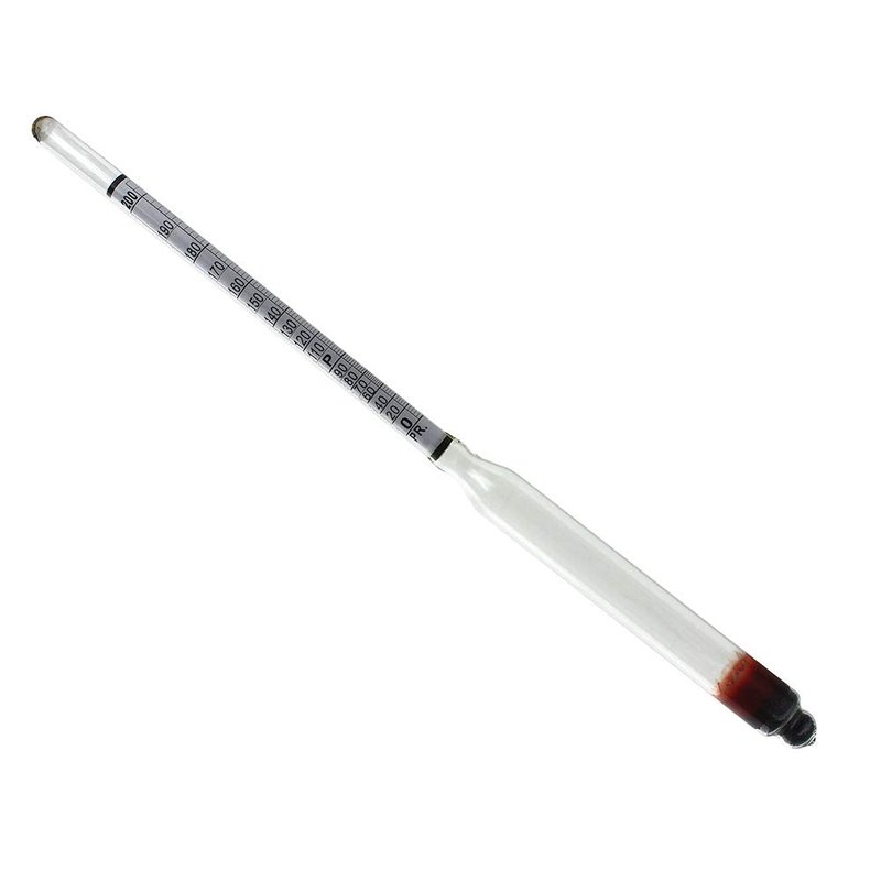 Hydrometer - Alcohol, 0-200 Proof and Tralle
