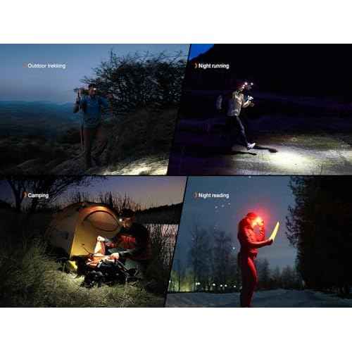 Fenix HL18R-T V2 USB Rechargeable 800 Lumen LED Jogging/Trail Running headlamp with EdisonBright USB Charging Cable Bundle