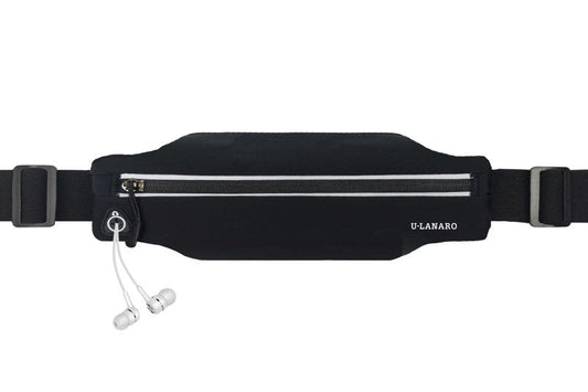 Slim Running Belt Fanny Pack for Men Women, Running Phone Holder Runners Pouch Waist Pack for Workout, Money Belt, Running Gear Accessories [Fits ALL Phones]