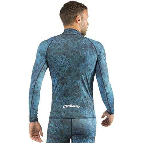Cressi Camouflage Rash Guard for Scuba Diving Videomakers and Spearfishing - Crew-Neck- get the Hunter equipment