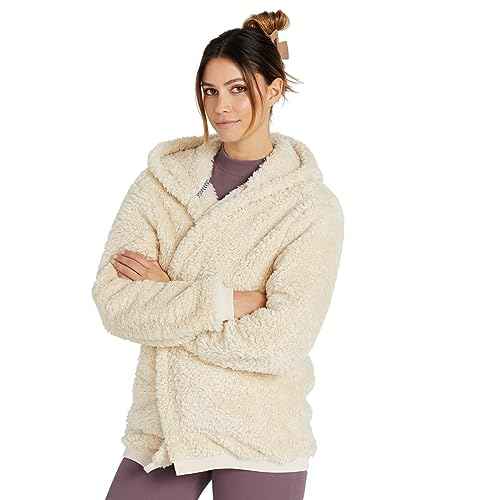Volcom womens Fyresyde Body Wrap Oversized Front Botton Hoodie