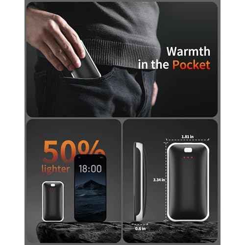 Lerat Hand Warmers Rechargeable, 2 Pack Electric Hand Warmer, Reusable Portable Pocket Heater USB Handwarmers, Gifts for Men, Women, Indoor, Outdoor, Hiking, Skiing, Camping, Hunting Accessories
