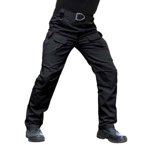 Men's Stretch Tactical Pants Water Resistant Ripstop Cargo Pants Outdoor Lightweight EDC Work Hiking Pants