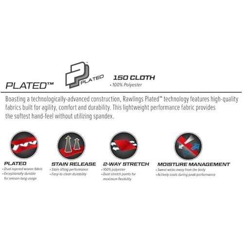 Rawlings PRO 150 Series Baseball Pant | Full Length Semi-Relaxed Fit | Adult Sizes | Piped Color Options