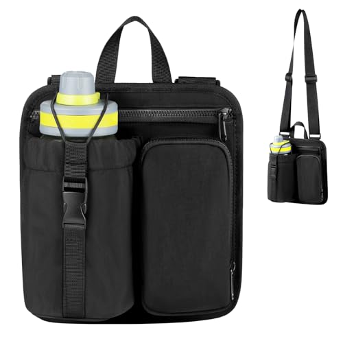 FOREGOER Water Bottle Holder with Adjustable Shoulder & Handheld Strap Phone Pocket for Cup 16-40oz,Large Capacity Crossbody Carrier Bag for Commuting, Sports, Travel
