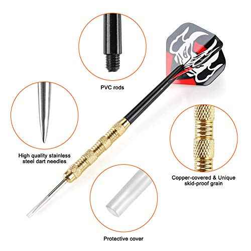 Accmor Metal Tip Darts, Steel Tip Darts, Professional Metal Darts, Darts Metal Tip Set, Metal Darts for Dartboard