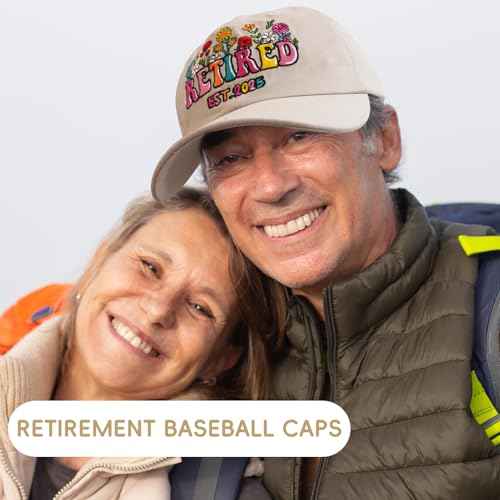 Embroidered Retired 2025 Hat, Retirement Adjustable Cotton Breathable Baseball Cap, Retirement Gifts for Men Woman
