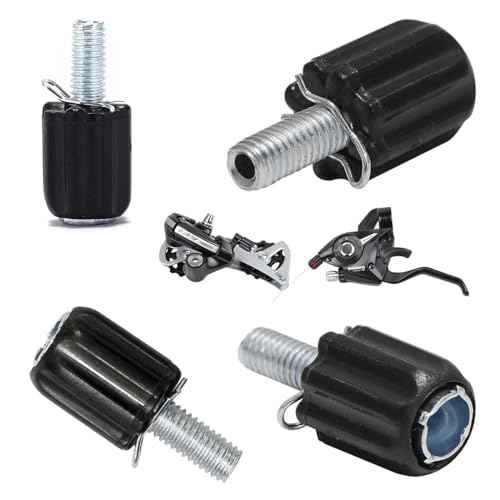 6 Pack Rear Derailleur Barrel Adjuster Replacement Shift Cable Downtube Index M5 Adjusting End Screw for Bike Rear Derailleur Down Tube Housing Stop Gear Shifter