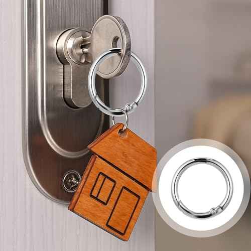 40 Pack 0.5 Inch Round Buckle Clips, Metal Spring O Rings Silver Carabiner Clips Keychain Snap Hook Zinc Alloy Keyring Buckle for Bag Purse Craft DIY