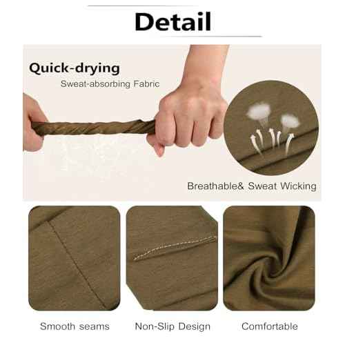 Headbands for Women, 8pcs Stretchy Non Slip Soft Cotton Cloth Hair Bands for Sports, Workout, Yoga and Running