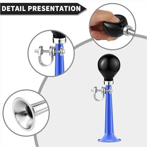 Bike Horn for Adults Classic Horn Metal Squeeze Clown Horn, Fits All Bicycle Handle Bar, Loud Sounds