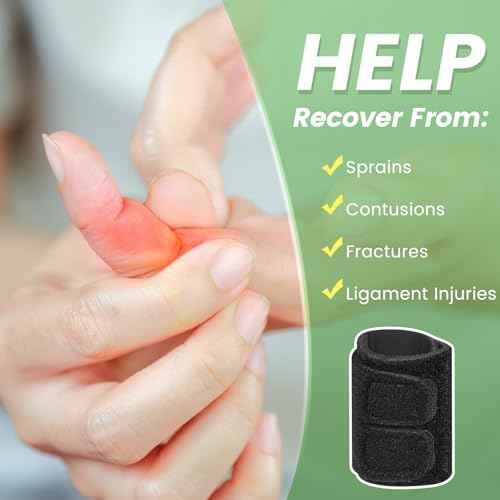 2PCS Finger Splints, Finger Sleeves Finger Buddy Straps for Arthritis, Triggger Finger Support, Finger Brace for Sport, Basketball, Tennis, Volleyball