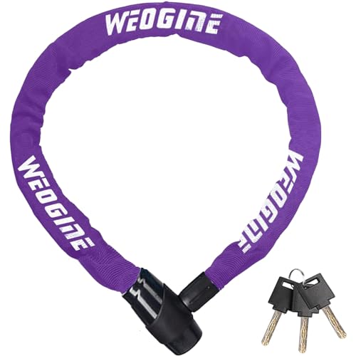 Bike Lock, Heavy Duty Anti-Theft 2.72 Ft Security Chain with 3 Keys, Waterproof for Bicycle,Scooter, Motorcycle, Door, Gate, Fence
