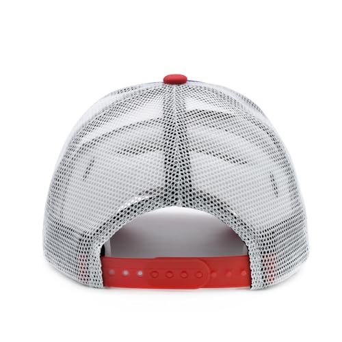 American Flag Trucker Hat, Snapback Mesh USA Flag Baseball Caps, 4th of July for Men Women