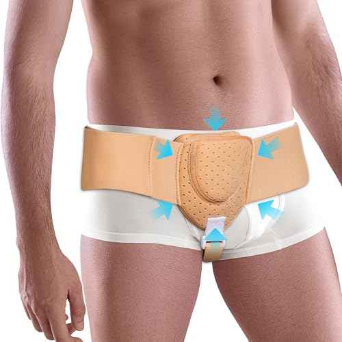 Inguinal Hernia Belt for Men and Women ? Removable Pads for Left or Right Side Support, Adjustable Waist Strap, Comfortable for Pre or Post Surgery, Great for Home or Daily Use