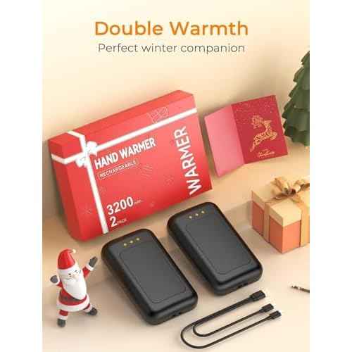 Electric Hand Warmers Rechargeable, Rechargeable Hand Warmer, Portable Hand Warmer for Outdoor Camping Hunting Golf Accessories, Gifts for Women Men