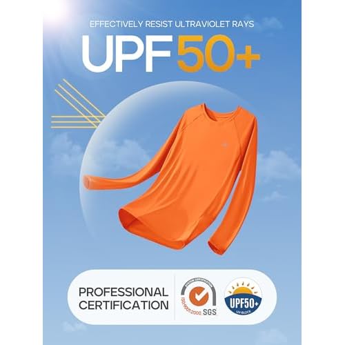 IUGA Rash Guard for Women UPF 50+ SPF UV Protection Long Sleeve Workout Tops with Pockets Dry Fit Hiking Swim Shirt