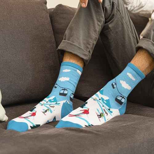 FOURSTUFF Ski, Cycling, Basketball, Golf, Pickleball, Softball, Volleyball, Wrestling, Soccer - Sports Socks for Women Men