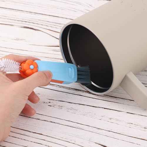 6pcs Bottle Cleaner Brush Set for Yeti, 5pcs Stainless Steel Nylon Extra Long Straw Cup Lid Brushes Plastic Water Bottle Straw Cleaning Brush Compatible with Stanley 25/26/35/42oz
