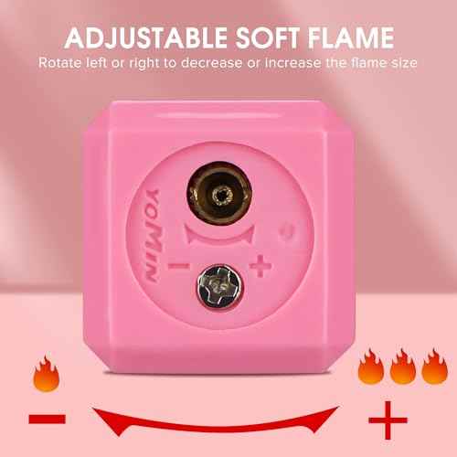 Cute Lipstick Lighter Soft Flame Refillable Butane Lighter, Adjustable Pocket Lighter Delicate Gift for Girls Women Girlfriend on Birthday,Anniversary Red(Without Butane)