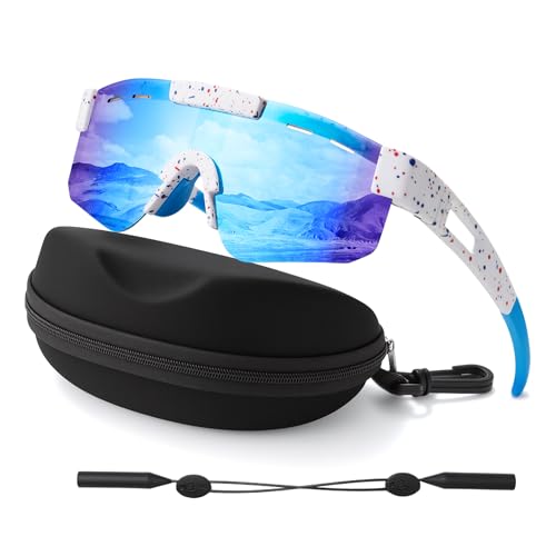 Kids Polarized Sports Sunglasses, Youth Baseball Sunglasses for Boys Girls Age 6-12 UV400 Protection Glasses