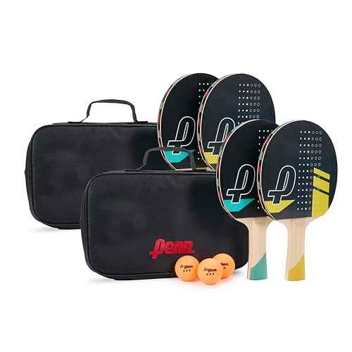 Penn 5.0 Professional Ping Pong Paddles - Choose Single Table Tennis Paddle, or Deluxe 2 or 4 Player Kit with Balls and Storage Case