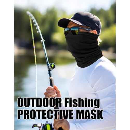 JHYWELL Cooling Neck Gaiter Face Mask, UV Protection Masks Gator, Windproof Bandana for Skiing, Fishing, Hiking, Cycling