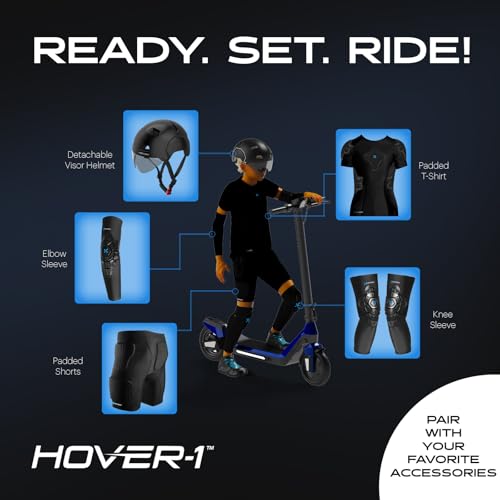 Hover-1 Ziggy Folding Kick Scooter for Kids (5+ Year Old) | Features Lean-to-Turn Axle, Solid PU Tires & Slim-Design, 110 LB Max Load Capacity, Safe