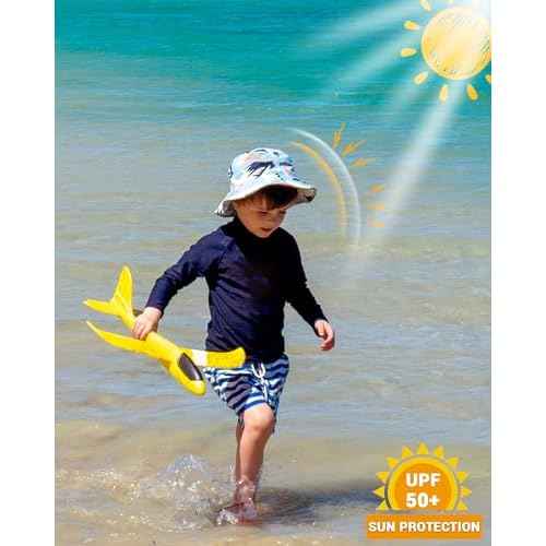 Boys Rash Guard Long Sleeve UPF 50+ Kids Swim Shirts Youth Quick Dry Sun Water Shirt for Fishing