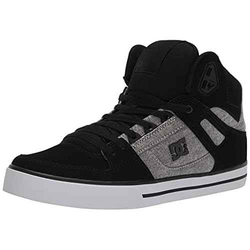 DC Men's Pure High Top Wc Skate Shoes Casual Sneakers, Black/Battleship/Armor, 12