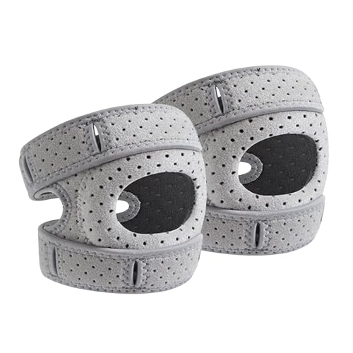 Knee Brace,2PCS Knee Brace for Women Men Adjustable Knees Support,Knee Support for Athletes,Knee Joint While You Move for Running Workout (Grey)